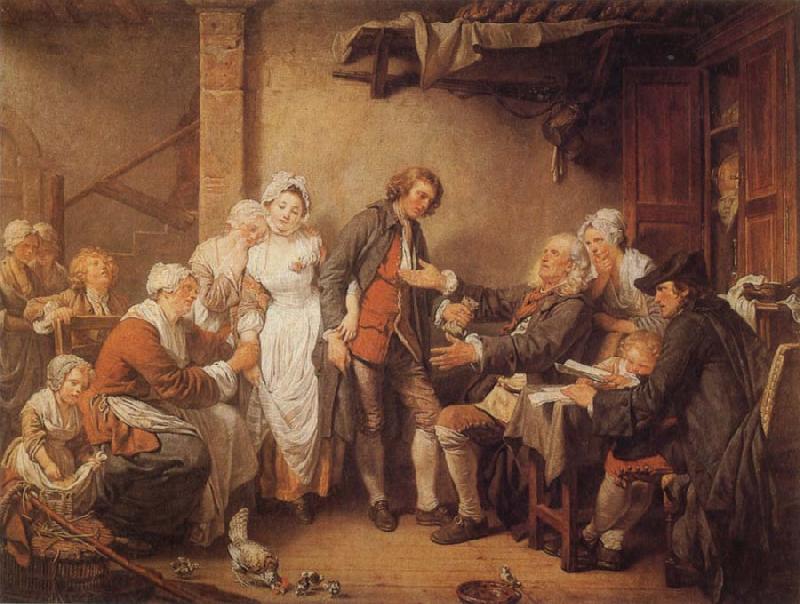 Jean-Baptiste Greuze L'Accordee du  Village China oil painting art